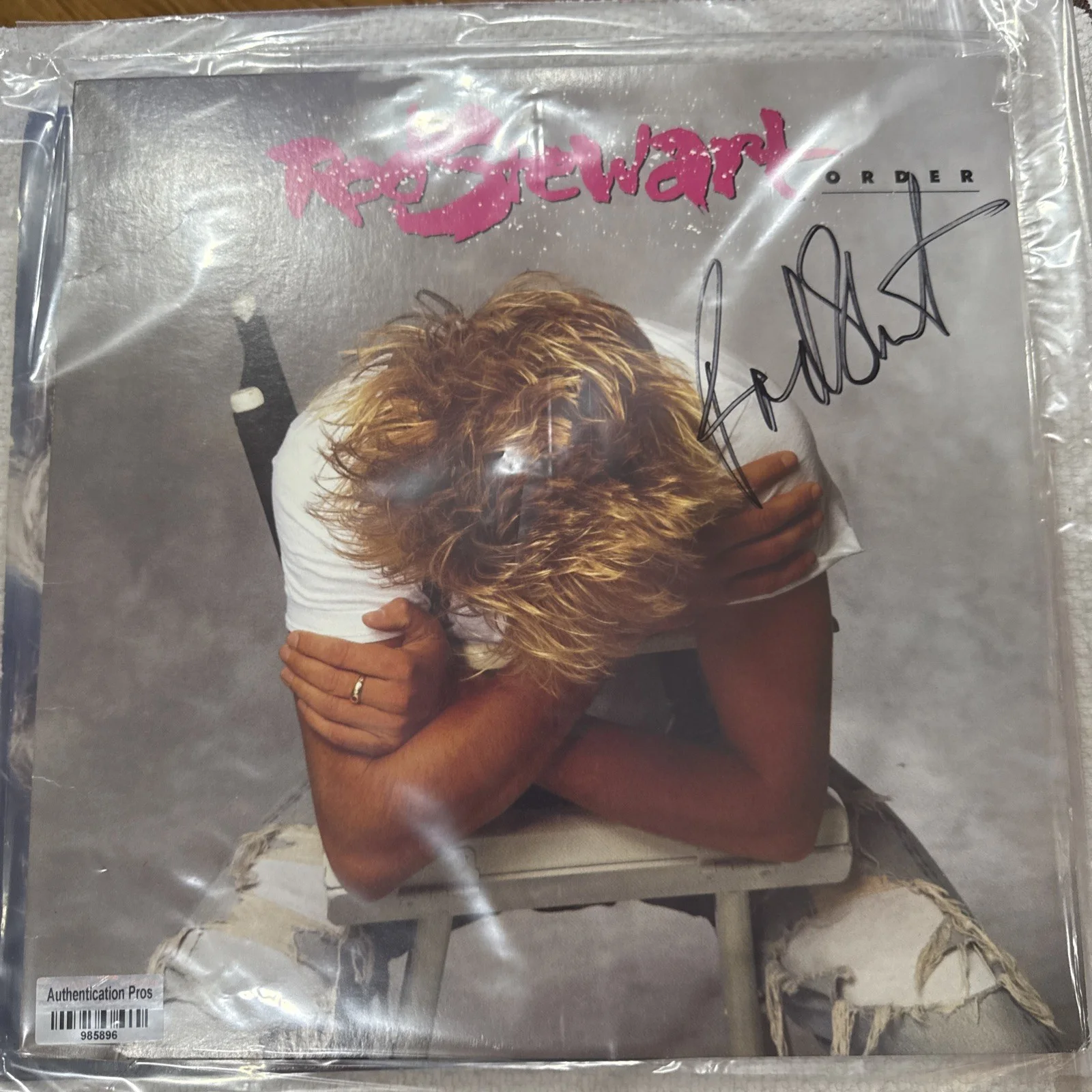 Rod Stewart Out Of Order Vinyl Signed Comes W COA, image 5