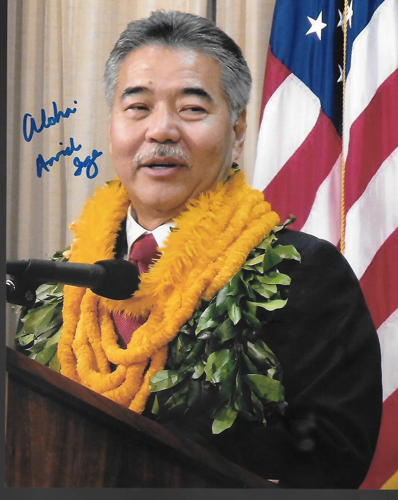 DAVID IGE SIGNED 8X10 PHOTO FORMER GOVERNOR HAWAII COA CHOICE OF 1 PHOTO, изображение 2