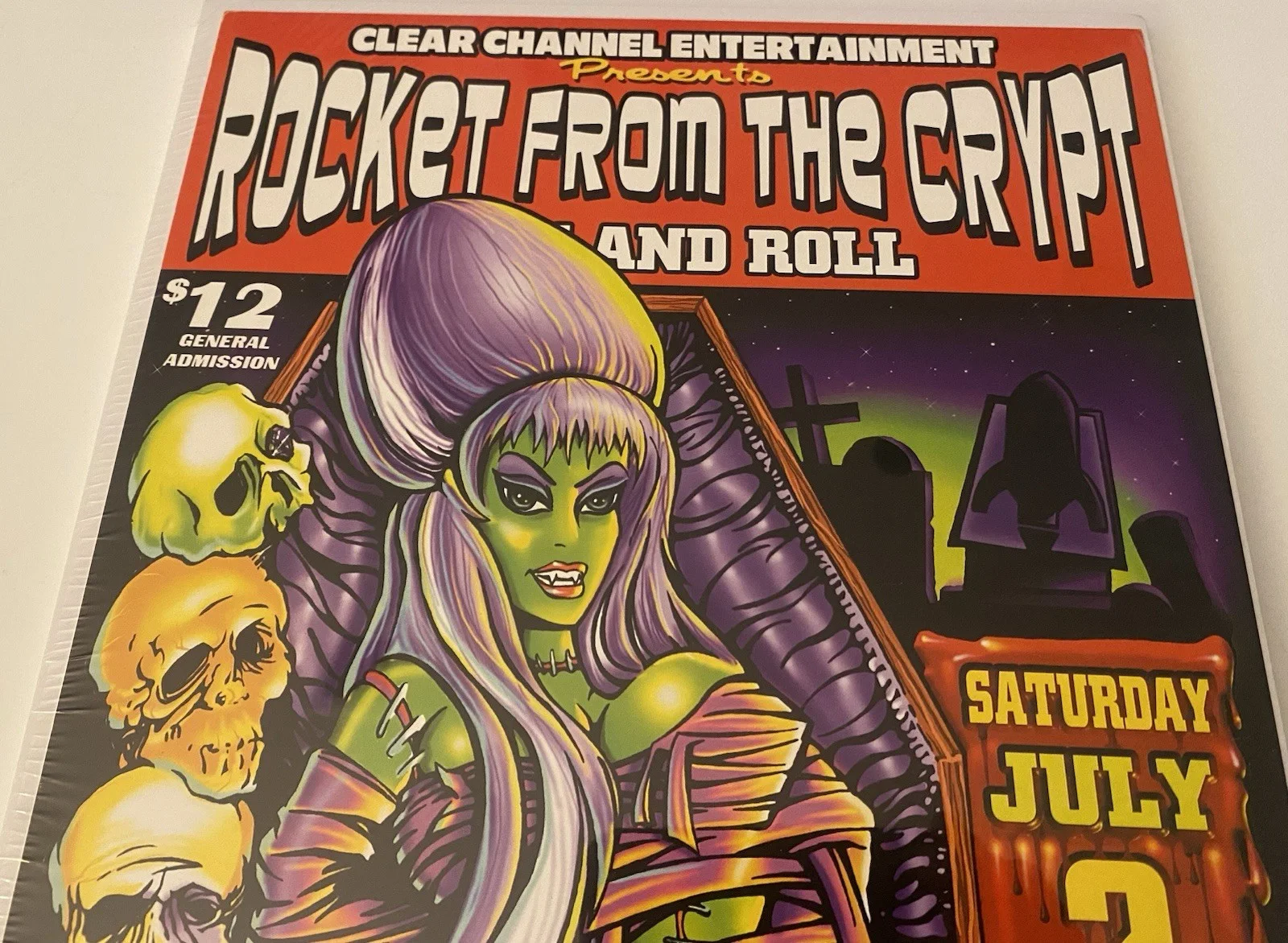 Rocket From The Crypt Philadelphia Concert Poster 2001 Signed & Numbered 11”x19”, изображение 3