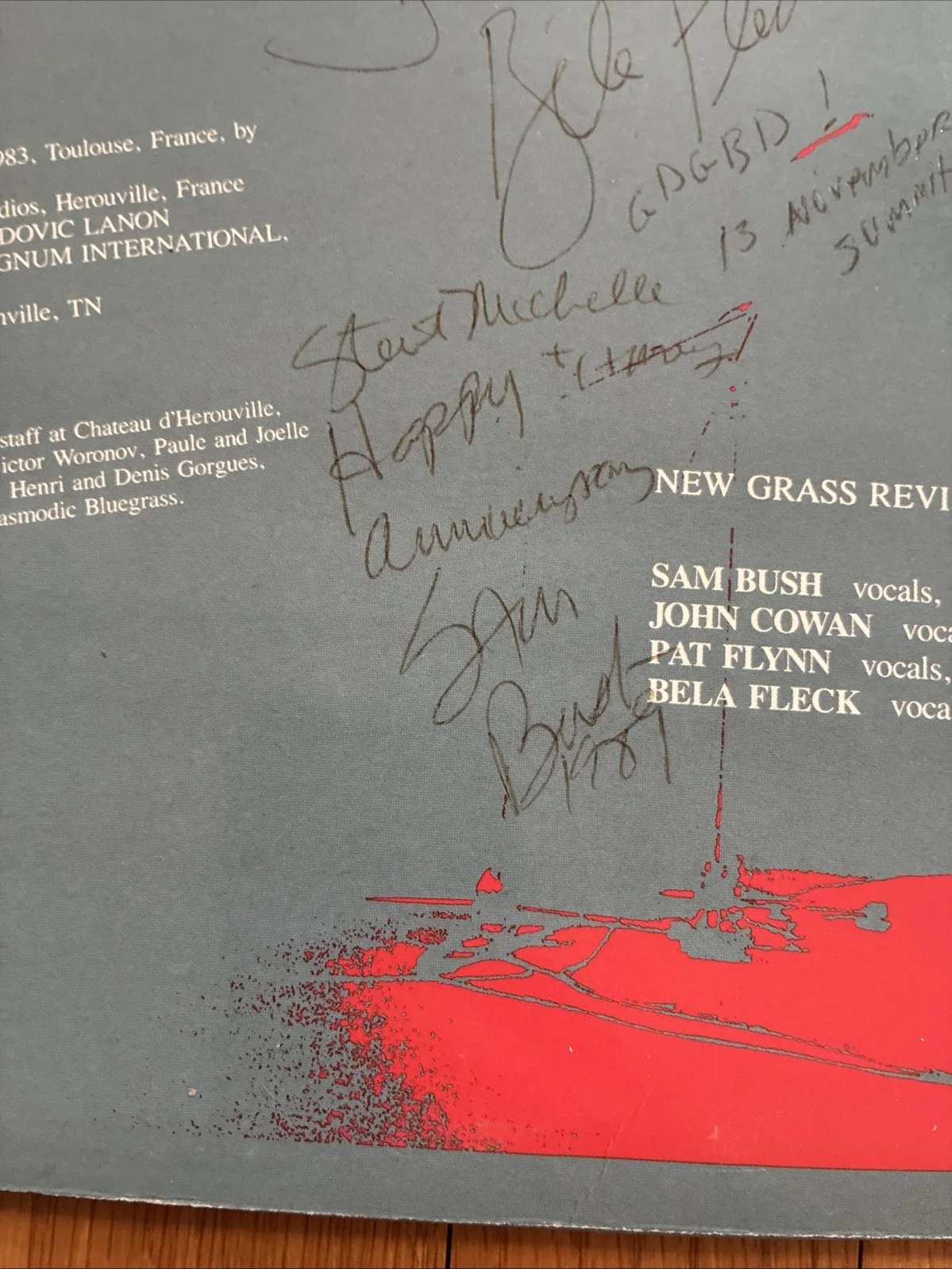 New Grass Revival • Live ~ SIGNED Bela Fleck, Sam Bush & John Cowan • Used LP, изображение 4