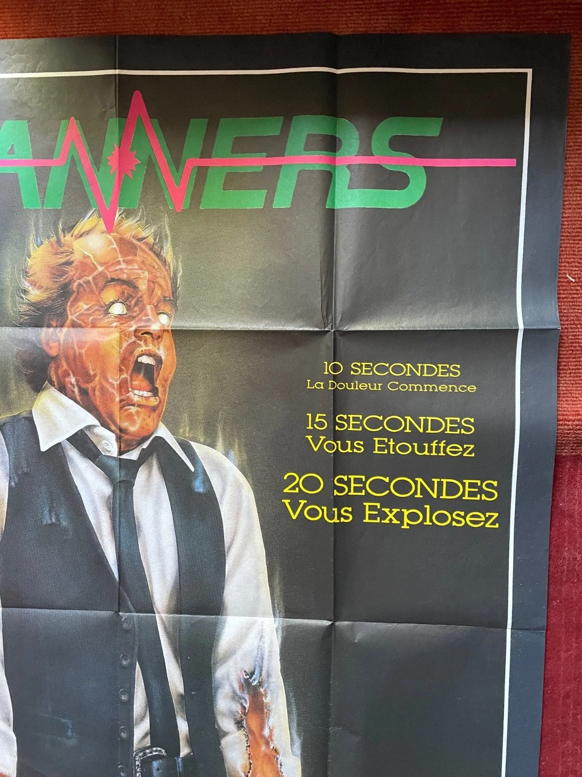 SCANNERS (1981) Original French Grande Movie Film Poster David Cronenberg RARE, изображение 3