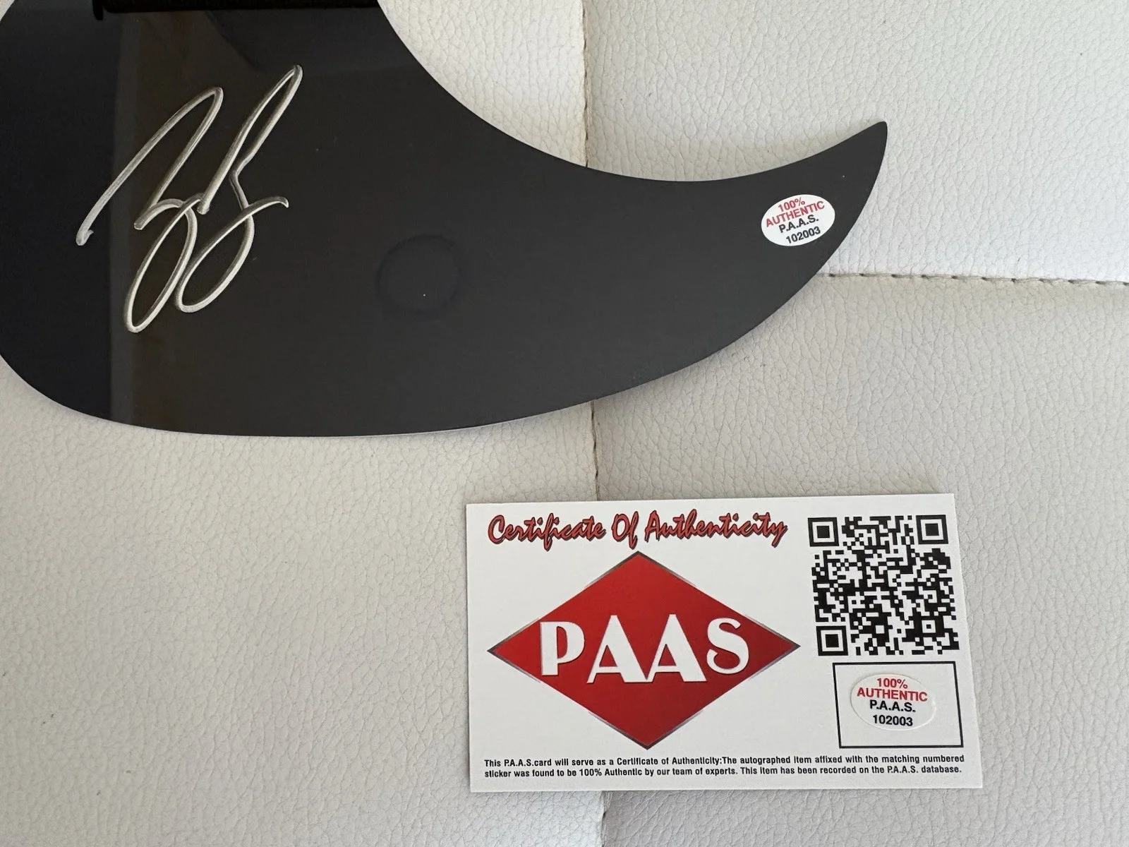 Zac Brown Signed Autographed Guitar Pick Guard PAAS COA 003, image 3