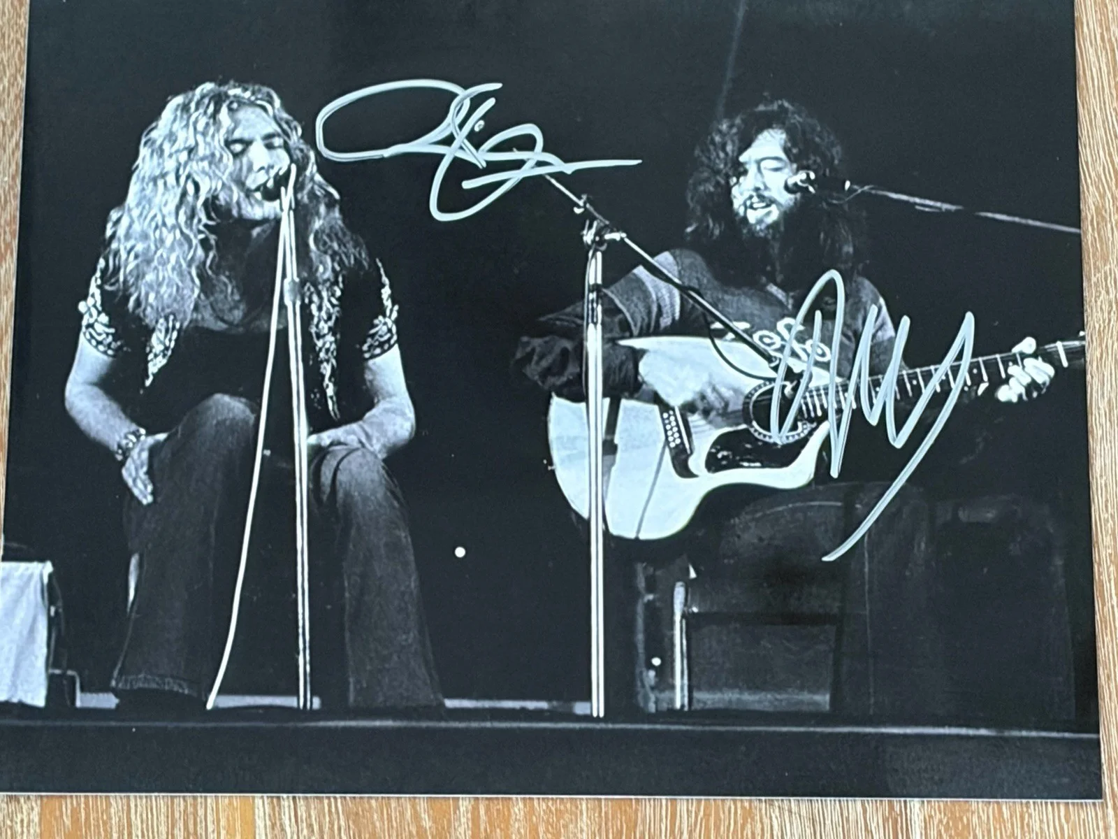 Robert Plant And Jimmy Page Autograph 8x10 photo, signed, authentic, COA, изображение 2