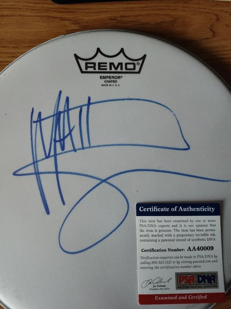 Matt Sorum Signed Autographed 10” Emperor Coated Drumhead PSA/DNA Authenticated, image 2