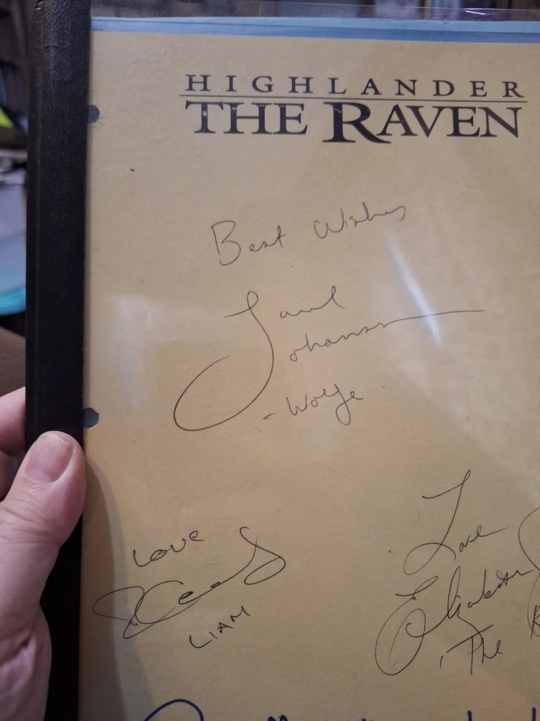 cast — Highlander: The Raven TV Series Paul, Gracon, Johansson, Cavanah Signed Script, изображение 2