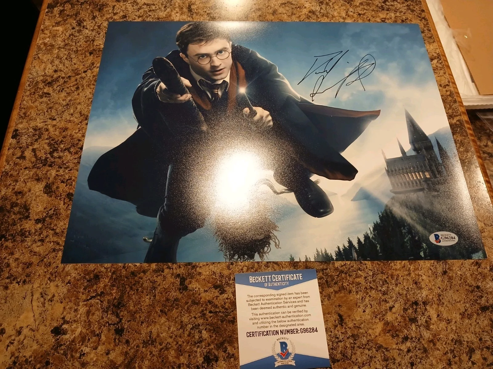 Daniel Radcliffe Signed Harry Potter 11x14 Photo Beckett BAS, image 3