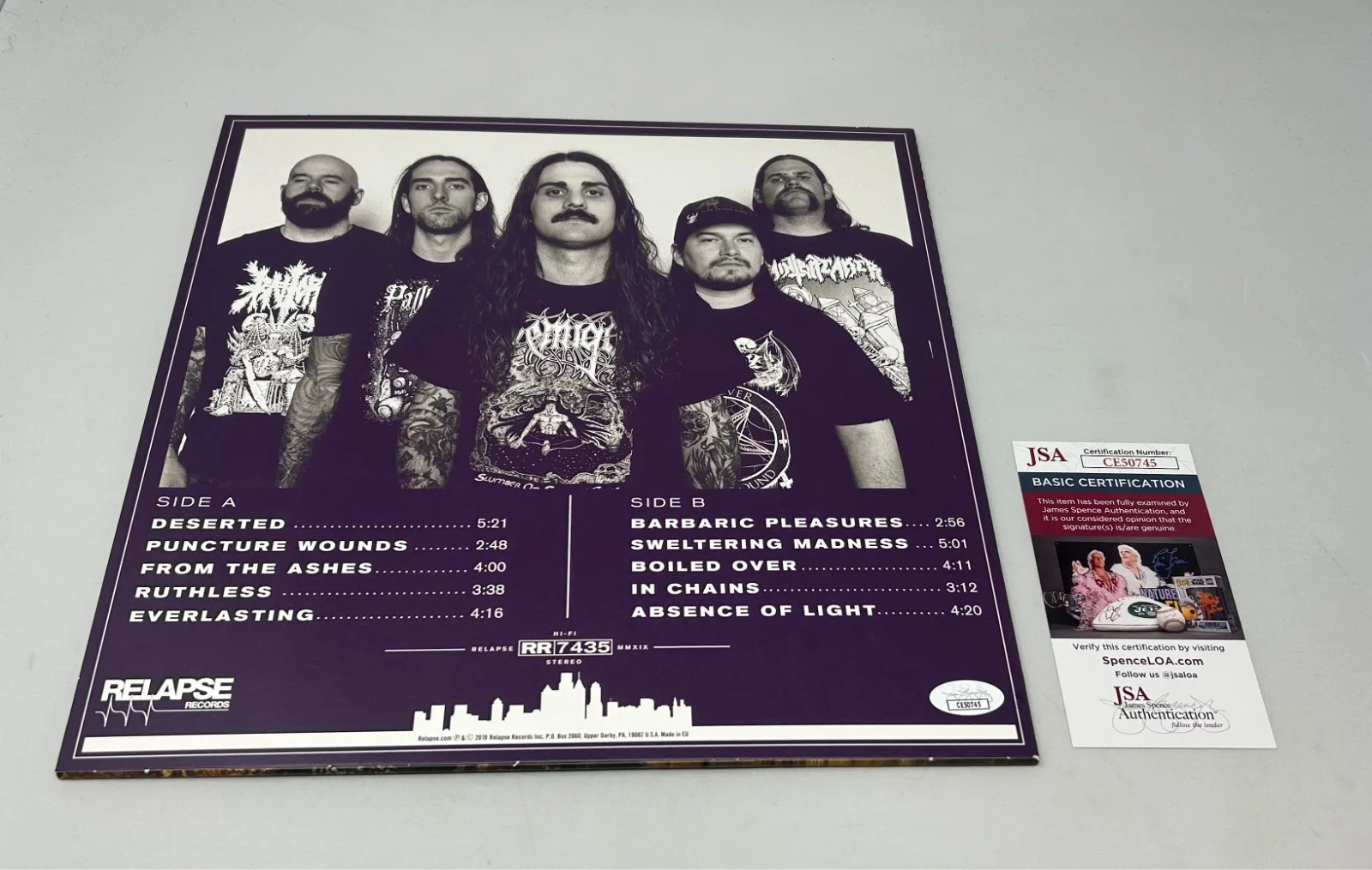 Gatecreeper signed Deserted Album JSA COA, image 2