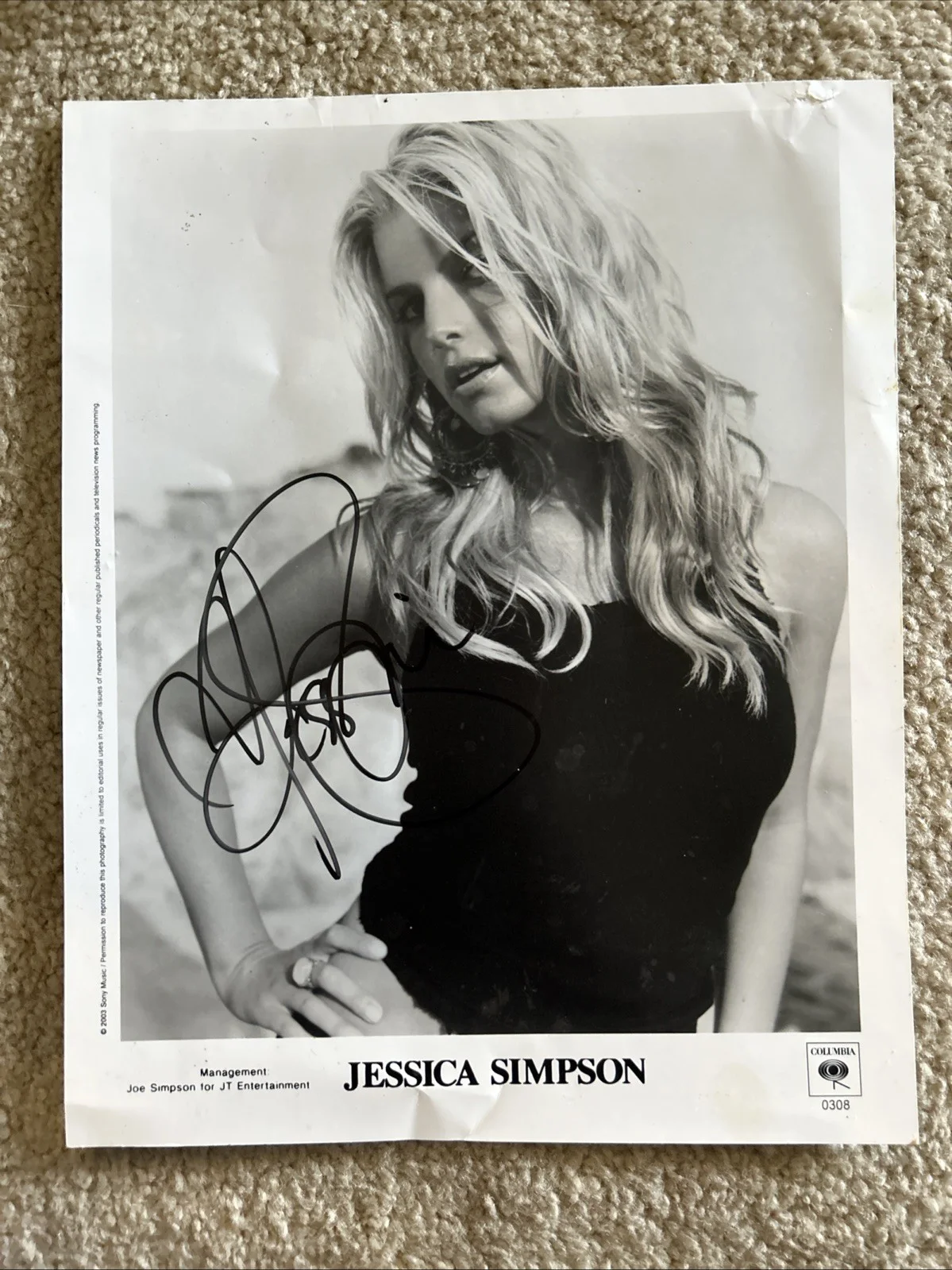 Jessica Simpson — Signed 8 X 10 Jessica Simpson Print (signed In Personal In Front Of Me)