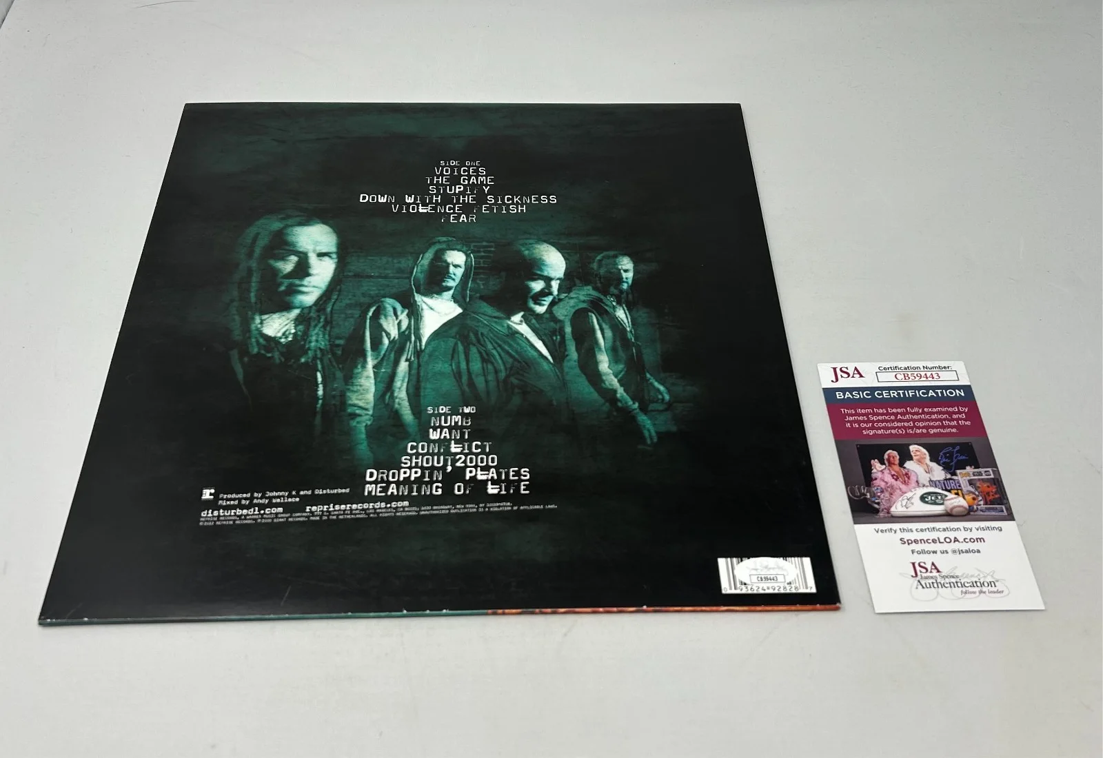 Disturbed signed The Sickness Album JSA COA, image 2