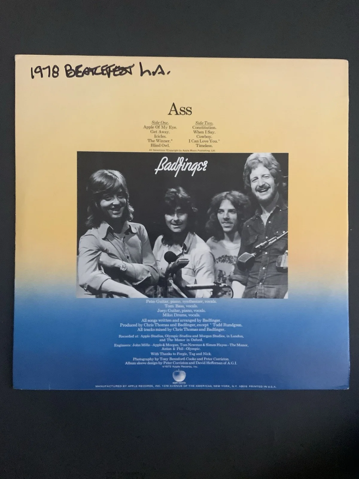 Badfinger Signed Album, image 2