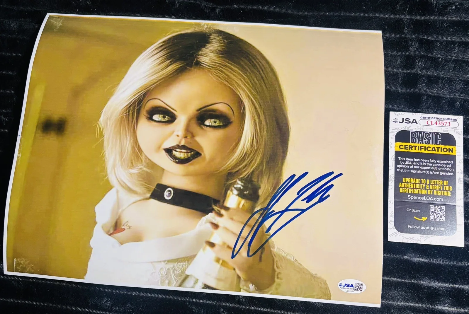 Jennifer tilly — Jennifer Tilly Signed 11x14 Photo Tiffany Bride of Chucky Autograph JSA COA AUTO, изображение 2