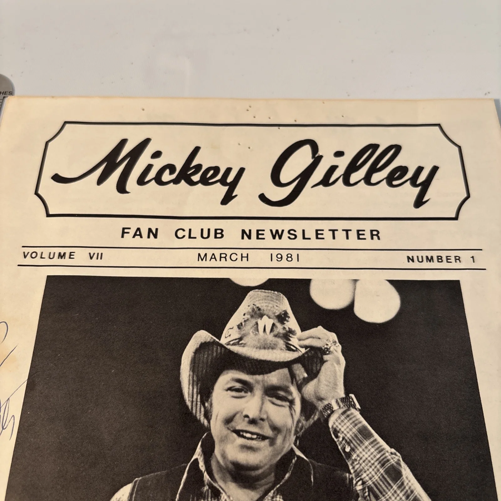 VTG Mickey Gilley & Johnny Lee Signed Photo/Fan Club Newsletter 1981 Autographed, изображение 4