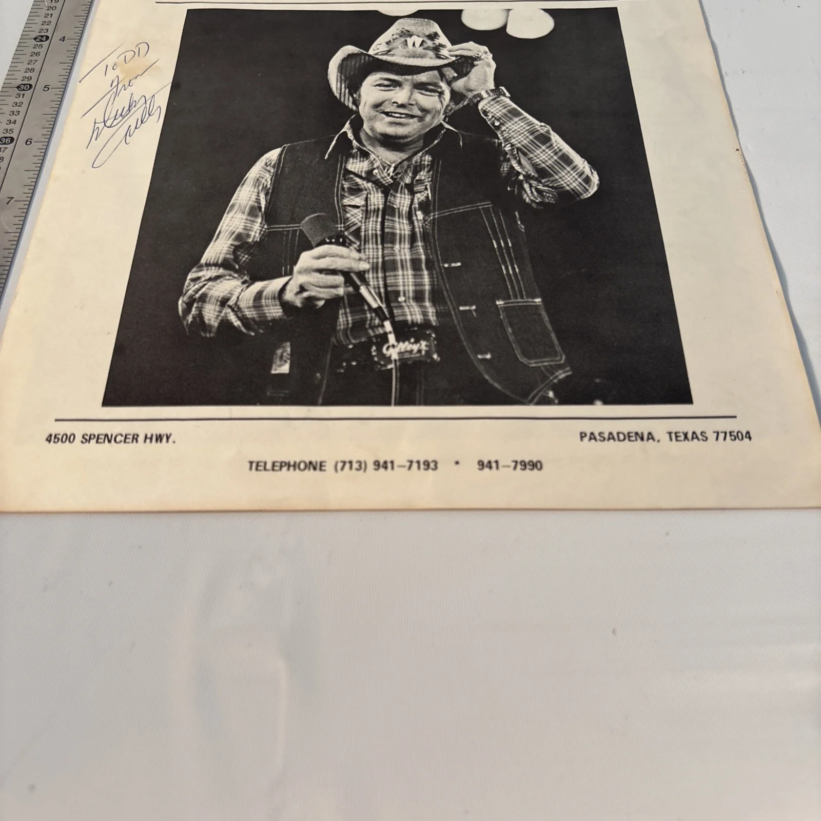 VTG Mickey Gilley & Johnny Lee Signed Photo/Fan Club Newsletter 1981 Autographed, изображение 5