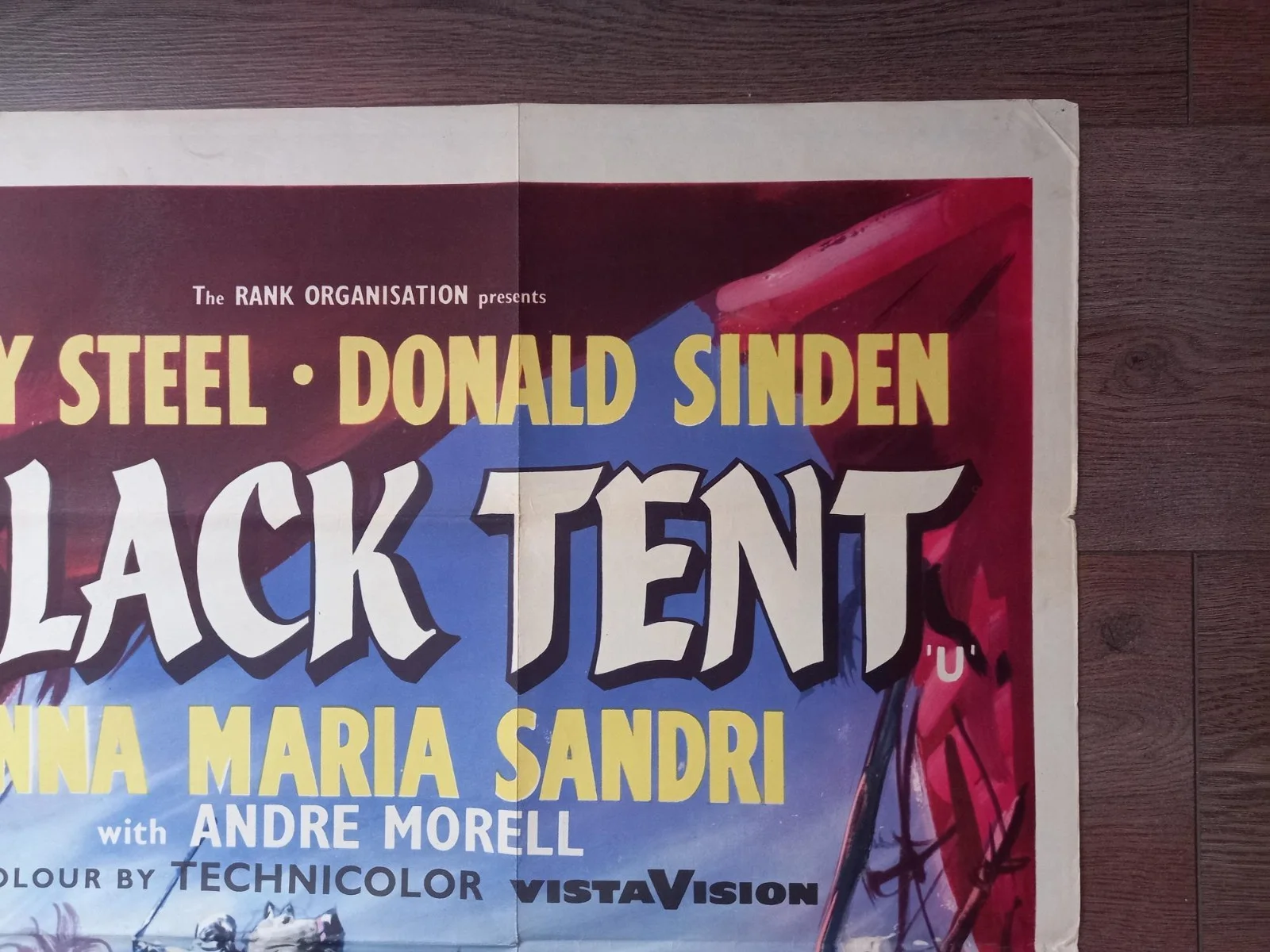 THE BLACK TENT 1956 BRITISH QUAD POSTER ANTHONY STEEL DONALD SINDEN ANDRE MORELL, изображение 4