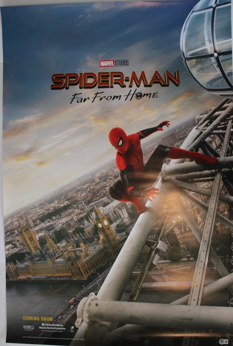 Tom Holland — Tom Holland Signed 27x40 Spider‑Man Far From Home Movie Poster Beckett COA AE688