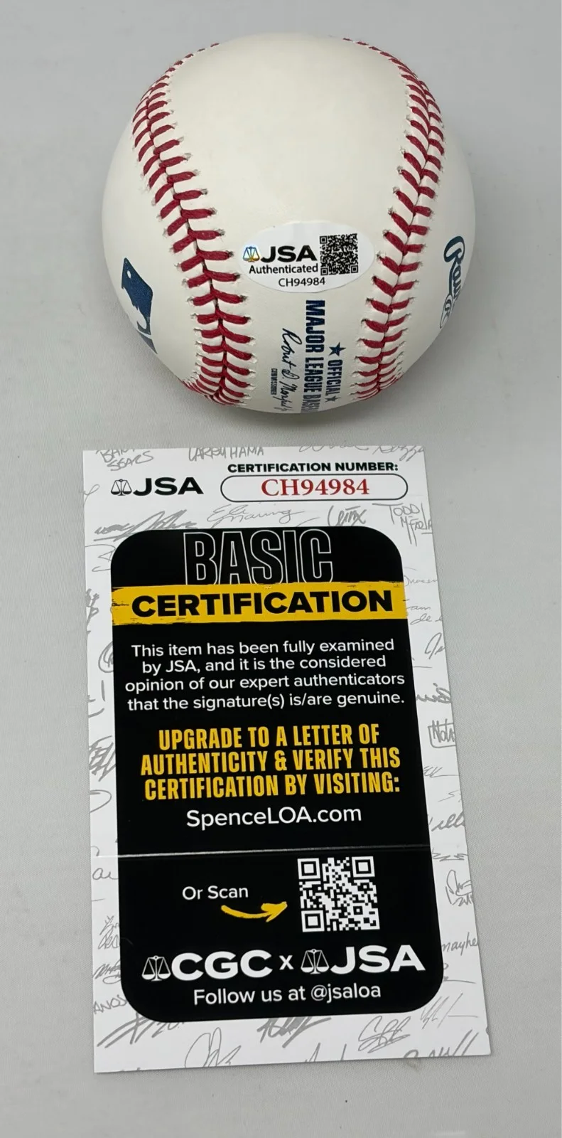 Shane Gillis — Shane Gillis signed MLB Baseball JSA COA, image 2