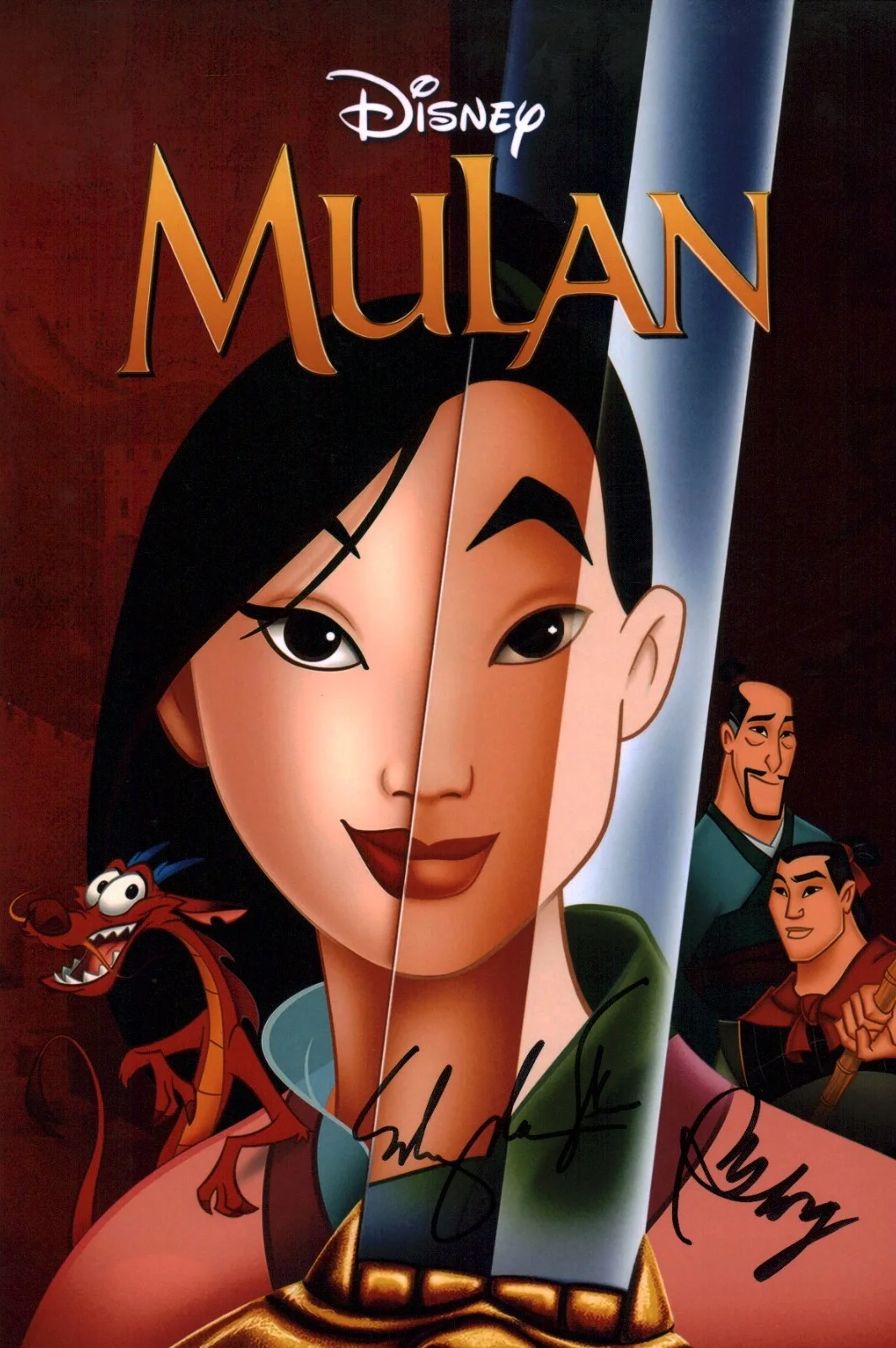 BD Wong, Ming-Na Wen — Disney Mulan 8x12 Signed Ming-Na Wen, BD Wong Photo JSA Certified Autograph