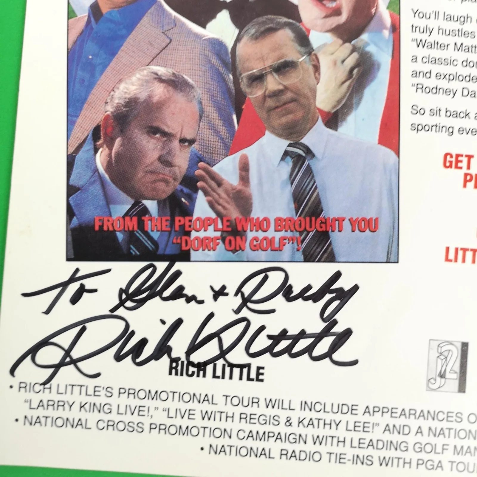 Rich Little — Rich Little Comedian Promo Flyer Little Scams Comic 1991 Autographed Canadian, изображение 2