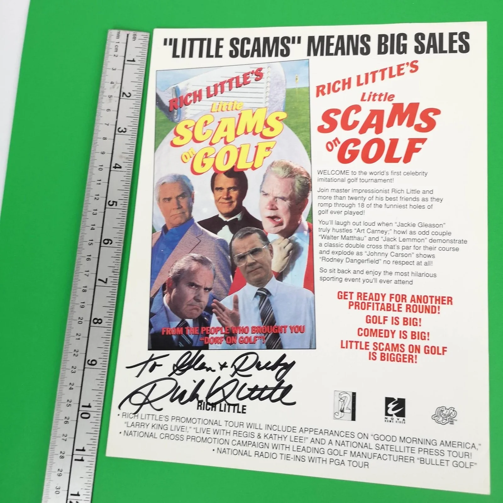 Rich Little — Rich Little Comedian Promo Flyer Little Scams Comic 1991 Autographed Canadian, изображение 4