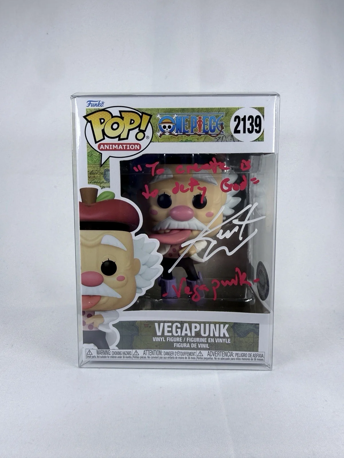 Kent Williams — Kent Williams Autographed Vegapunk One Piece Funko #2139 OCCM Sig Series Quote