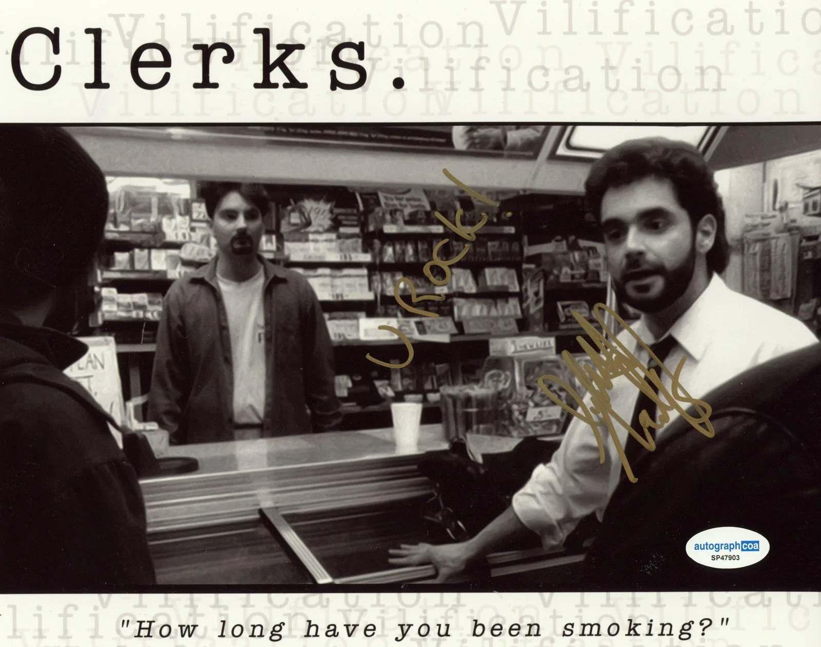 Scott Schiaffo — Scott Schiaffo "Clerks" AUTOGRAPH Signed 'Chewlies Rep' 8x10 Photo ACOA, изображение 2