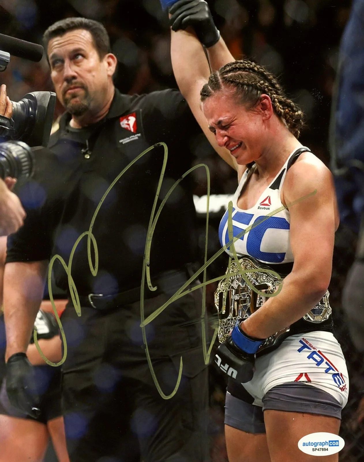 Miesha Tate — Miesha Tate AUTOGRAPH Signed UFC Champion MMA Fighter 8x10 Photo ACOA, изображение 2