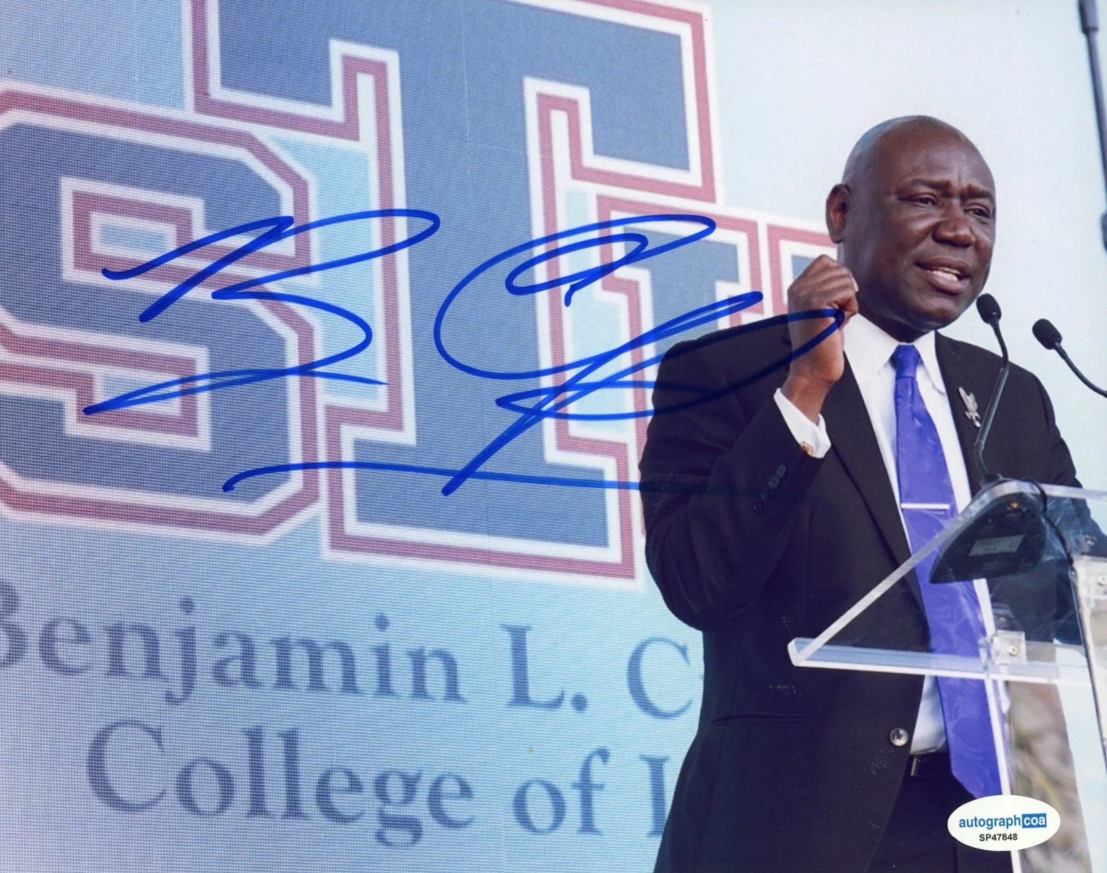 Benjamin Crump — Benjamin Crump AUTOGRAPH Signed Civil Rights Autographed Ben 8x10 Photo ACOA, изображение 2