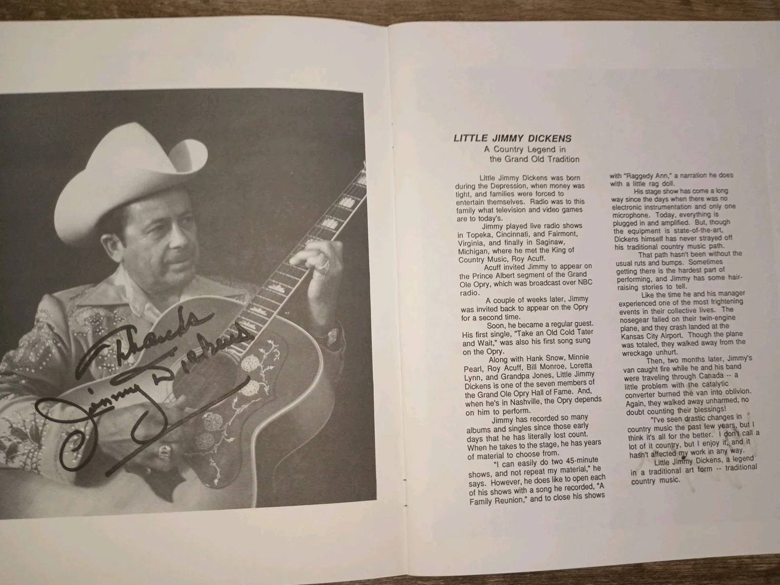 Grand Ole Opry Spectacular Ticket Stubs Autographs Jimmy Dickens Connie Smith +, image 4