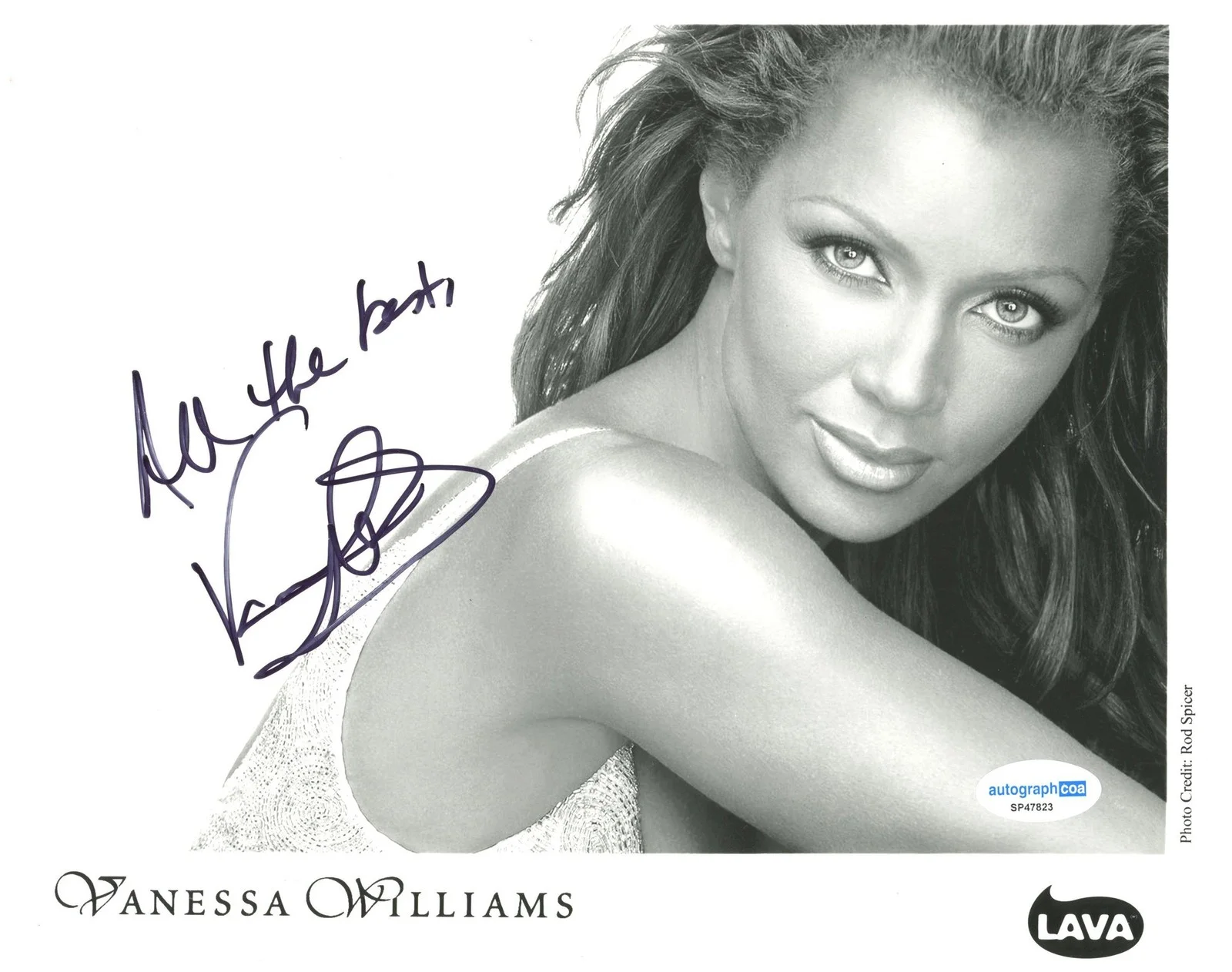 Vanessa Williams — Vanessa Williams "Save the Best for Last" AUTOGRAPH Signed 8x10 Photo ACOA, image 2