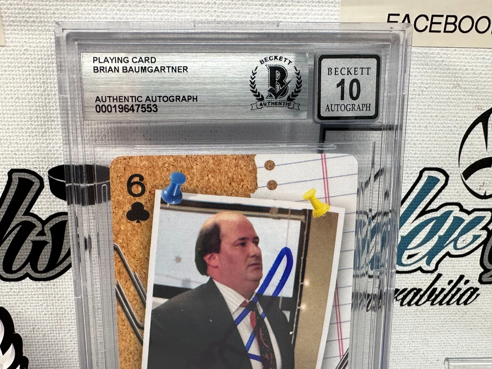 SUITS L.A. AUTOGRAPHED SLABBED SLAB AUTHENTICATED CERTIFIED ENCAP — BRIAN BAUMGARTNER KEVIN MALONE SIGNED THE OFFICE ON CARD BECKETT BGS BAS 10, image 4