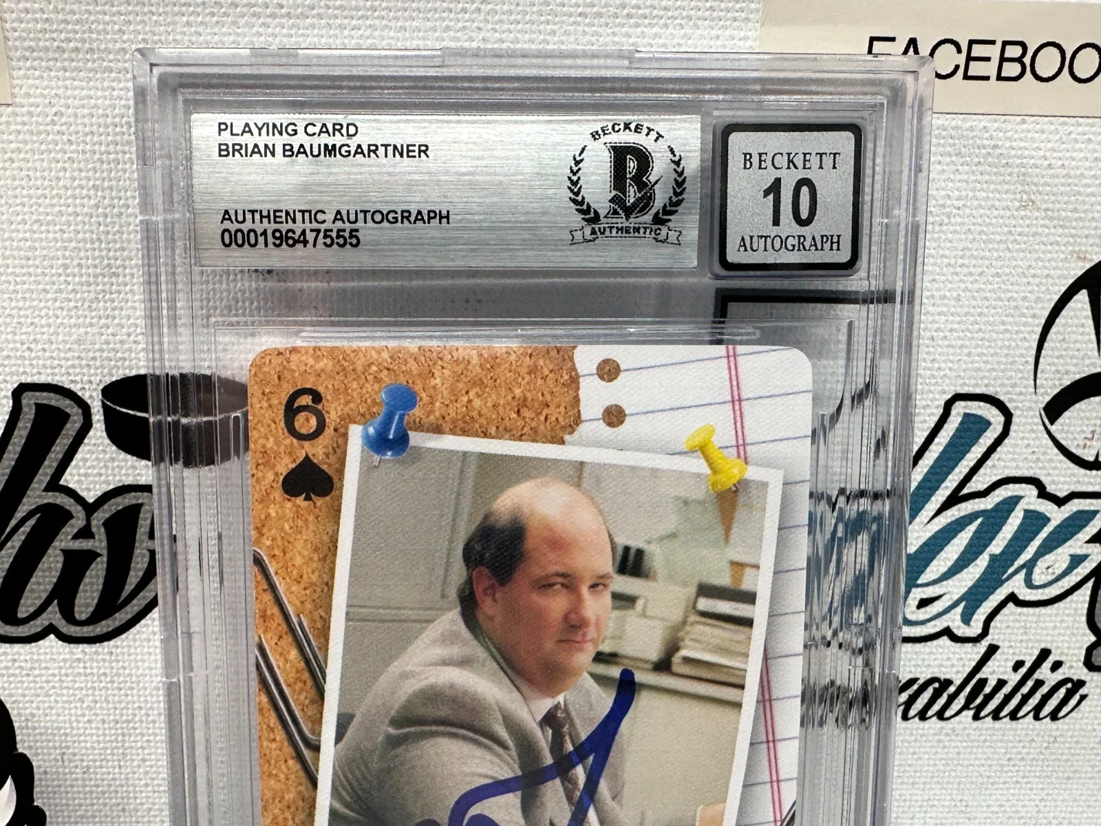 SUITS L.A. AUTOGRAPHED SLABBED SLAB AUTHENTICATED CERTIFIED ENCAP — BRIAN BAUMGARTNER KEVIN MALONE SIGNED THE OFFICE ON CARD BECKETT BGS BAS 10, image 4