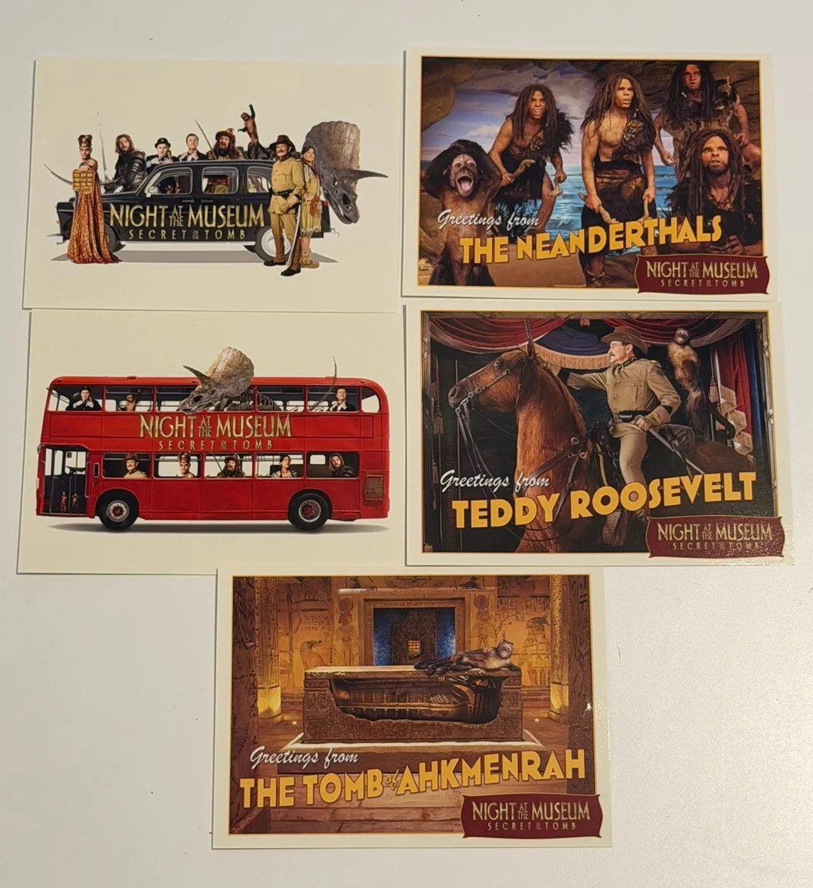 RARE Night at the Museum Secret of the Tomb 5-Postcard Set - SEALED / NEW, изображение 5