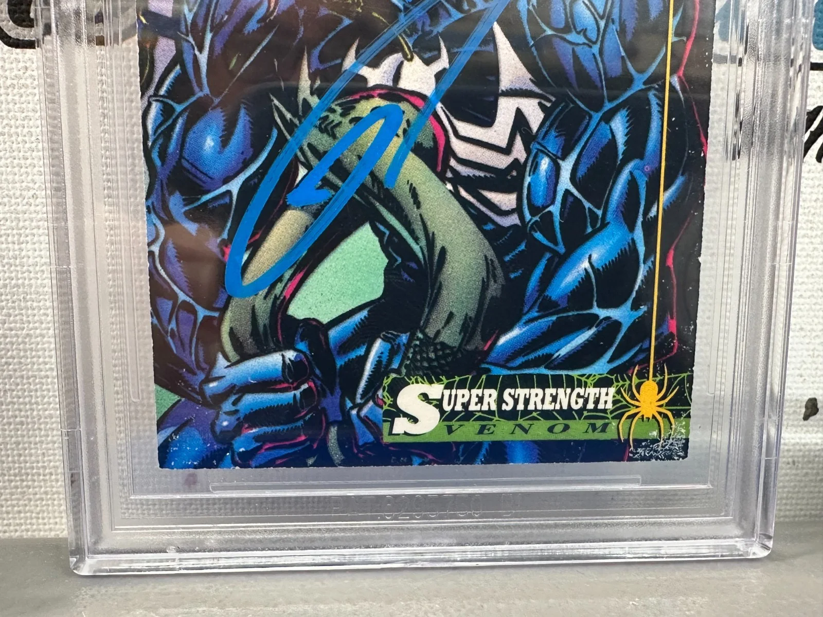 BATMAN BANE DARK KNIGHT DUNKIRK LAST DANCE EDDIE BROCK — TOM HARDY SIGNED AUTOGRAPHED VENOM 1994 FLEER SPIDER-MAN CARD BECKETT BAS SLAB, image 4