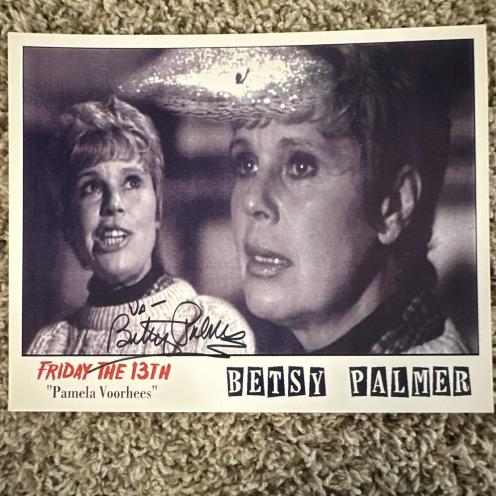Betsy Palmer — Friday the 13th Original Signed Photo Betsy Palmer Pamela Voorhees 8x10, изображение 2