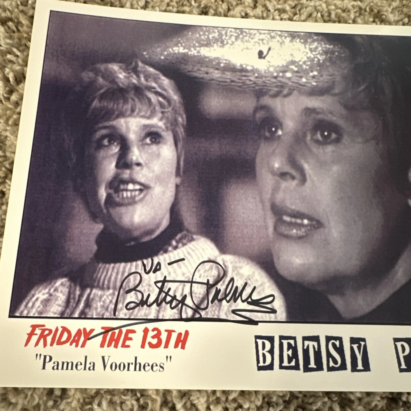 Betsy Palmer — Friday the 13th Original Signed Photo Betsy Palmer Pamela Voorhees 8x10, изображение 3