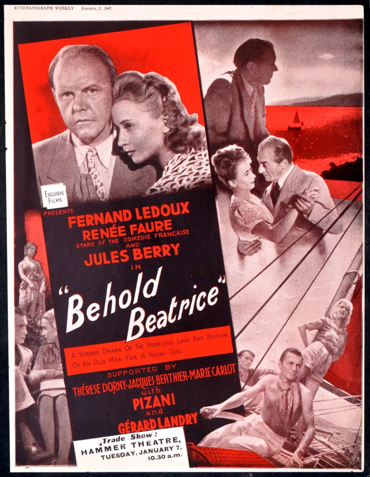 MYSTERIOUS MR. NICHOLSON 1947 Anthony Hulme, Lesley Osmond TRADE ADVERT, изображение 2
