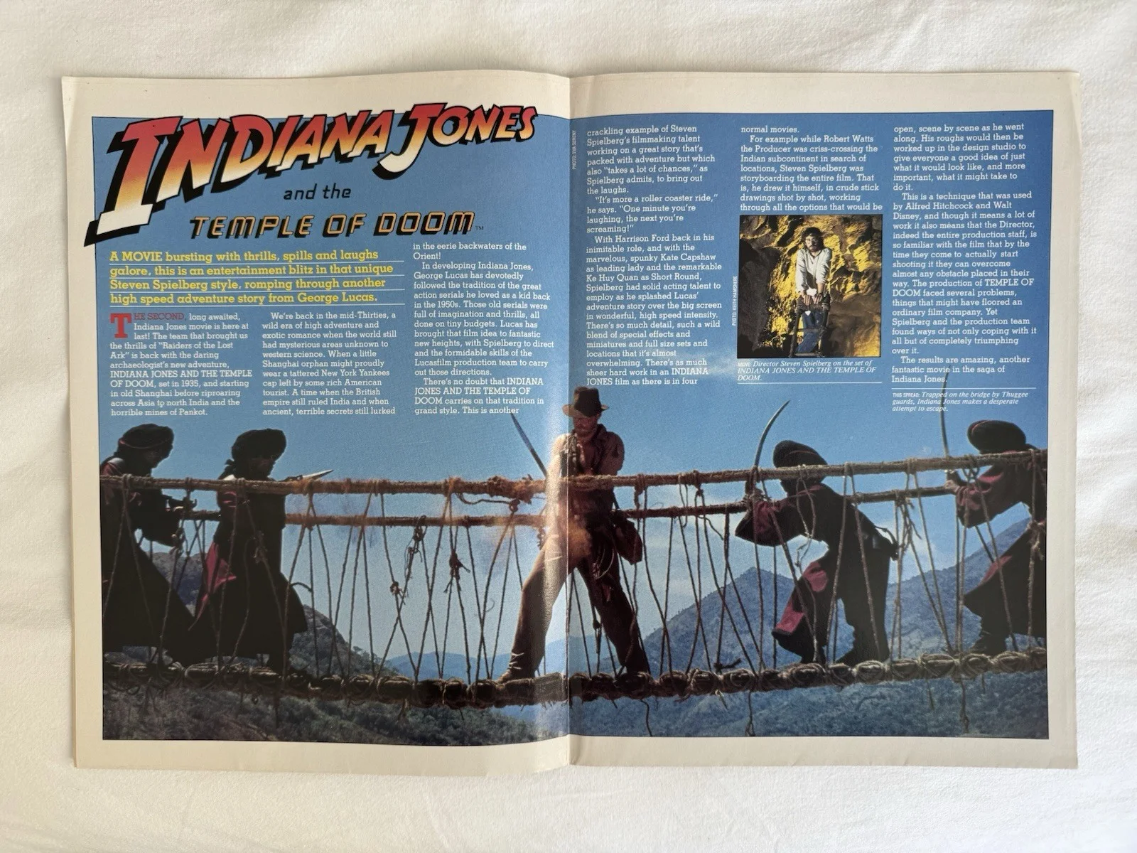 Indiana Jones and the Temple of Doom 1984 Official Poster Magazine Edition, изображение 2