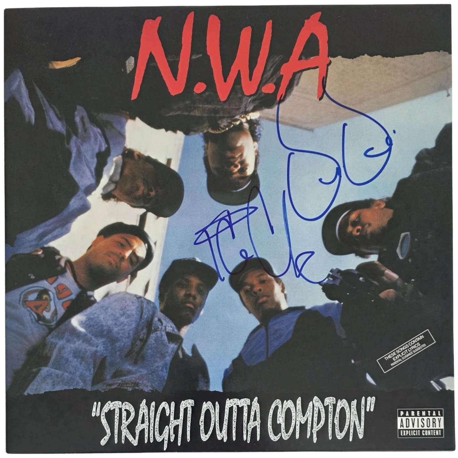 Dr. Dre & Ice Cube Signed NWA Straight Outta Compton Album COA Proof Autographed, изображение 3