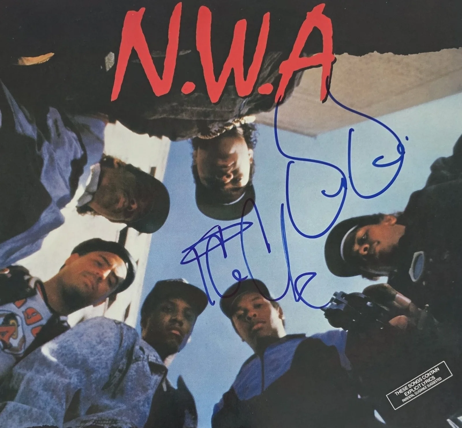 Dr. Dre & Ice Cube Signed NWA Straight Outta Compton Album COA Proof Autographed, изображение 4