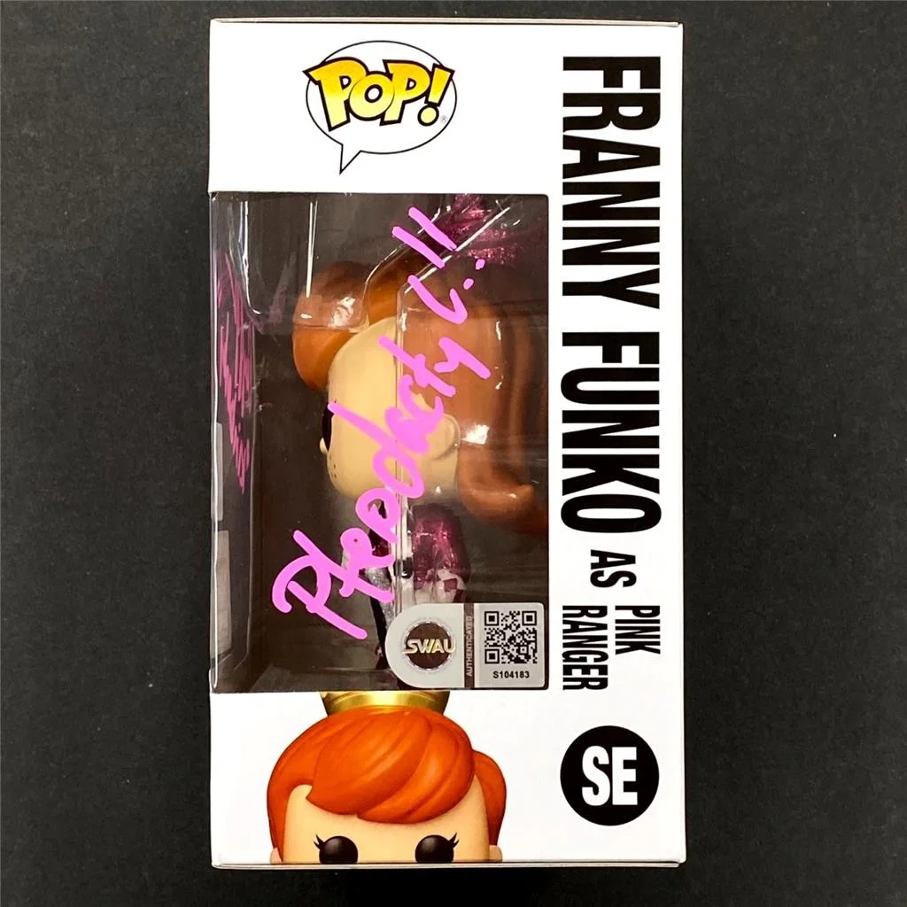 Amy Jo Johnson signed LE 1050 PC Funko Fundays Franny Pink Power Ranger Pop SWAU, изображение 2