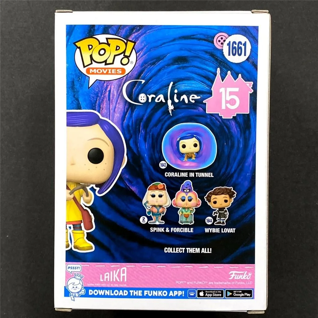 Dakota Fanning signed 2024 NYCC Coraline Funko Pop 1661 autograph Beckett BAS, изображение 4