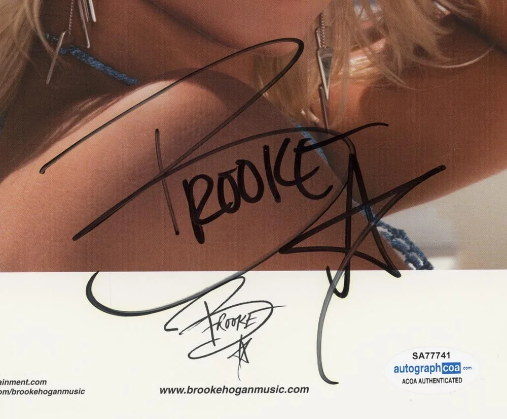 BROOKE HOGAN — Brooke Hogan signed Autographed 8x10 Promo Photo g HULK HOGAN wwe SEXY ACOA COA, изображение 4
