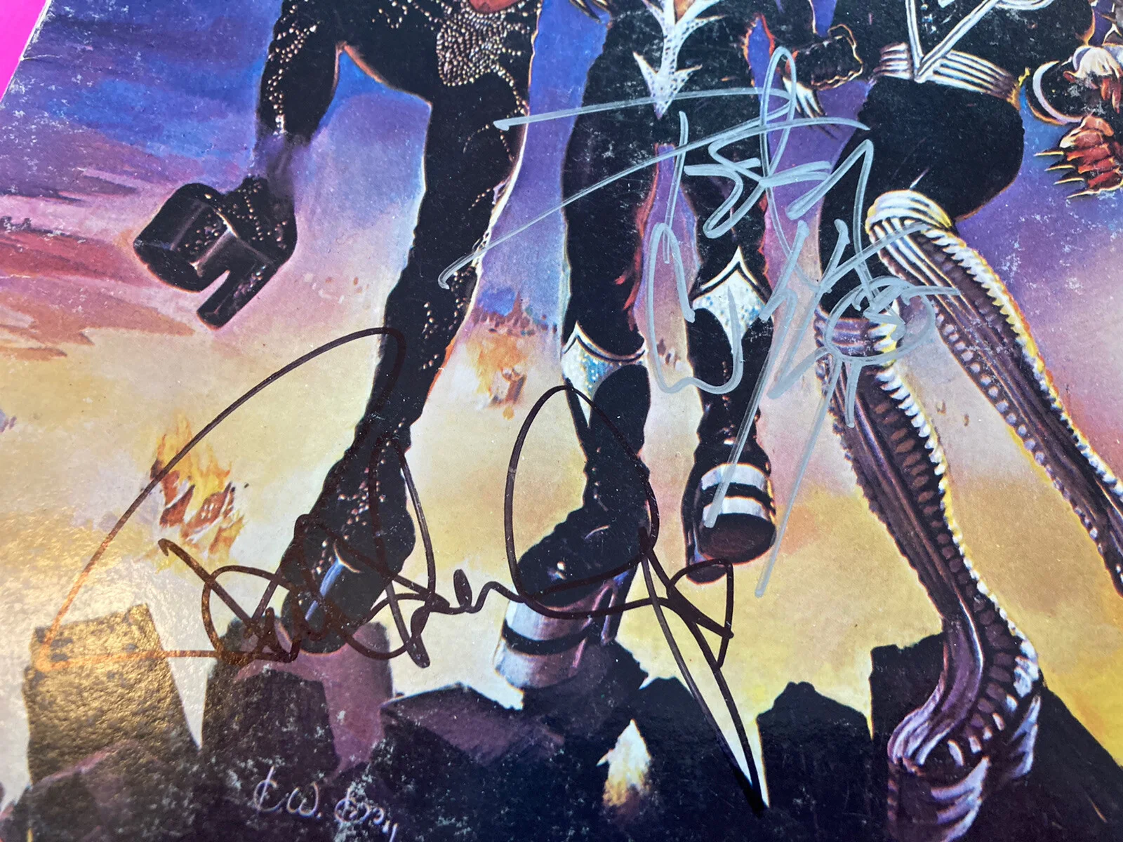 KISS x4 ENTIRE BAND SIGNED DESTROYER VINYL STANLEY SIMMONS FREHLEY CRISS JSA COA, изображение 4