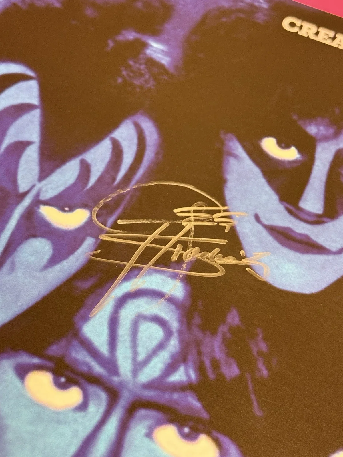 GENE SIMMONS SIGNED KISS CREATURES COLORED VINYL VINNIE VINCENT COVER LP RARE, изображение 5