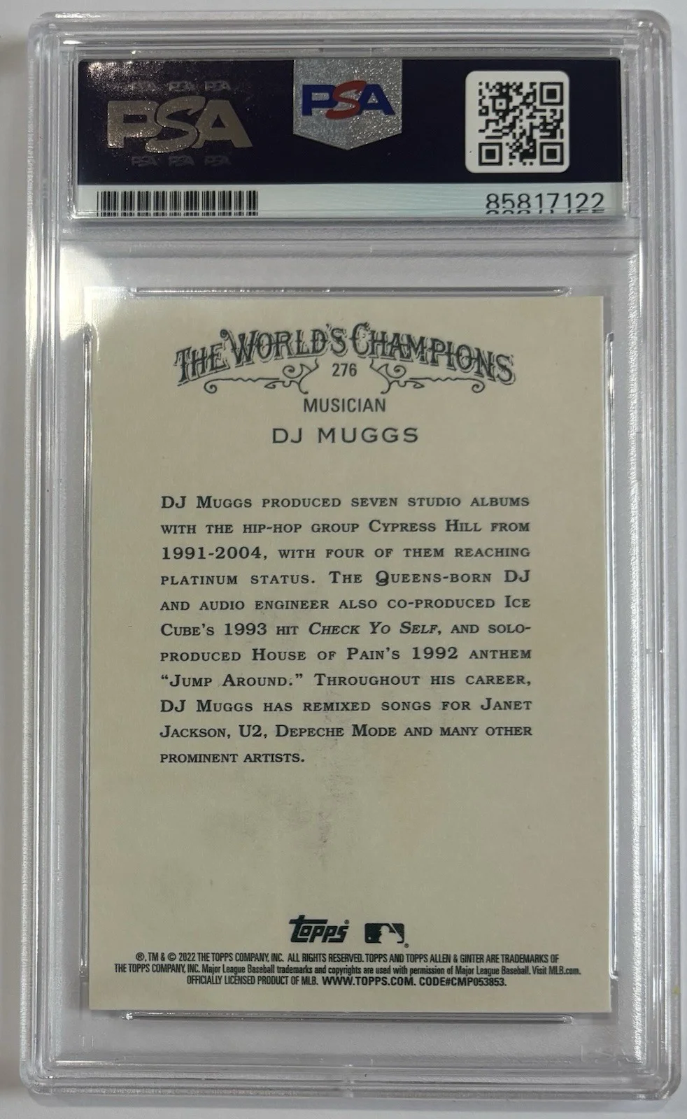 DJ Muggs Signed 2022 Allen & Ginter Card PSA Auto Slabbed Cypress Hill, изображение 2