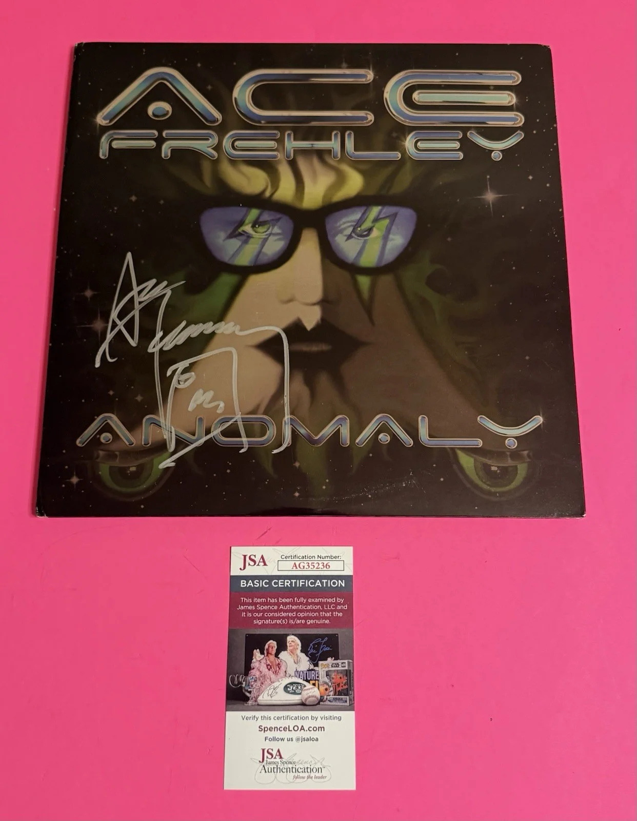ACE FREHLEY KISS SIGNED ANOMALY VINYL RECORD *EXACT PROOF* *JSA COA* #b, image 3