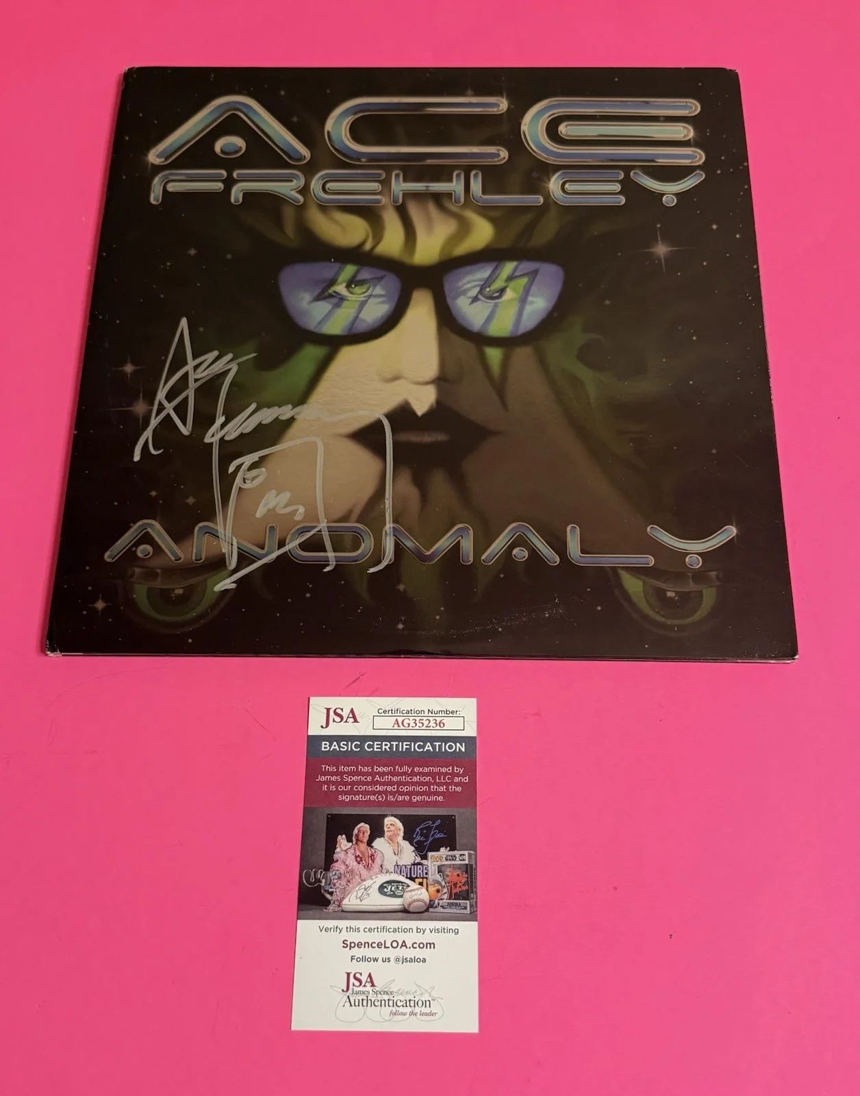 ACE FREHLEY KISS SIGNED ANOMALY VINYL RECORD *EXACT PROOF* *JSA COA* #b, image 4