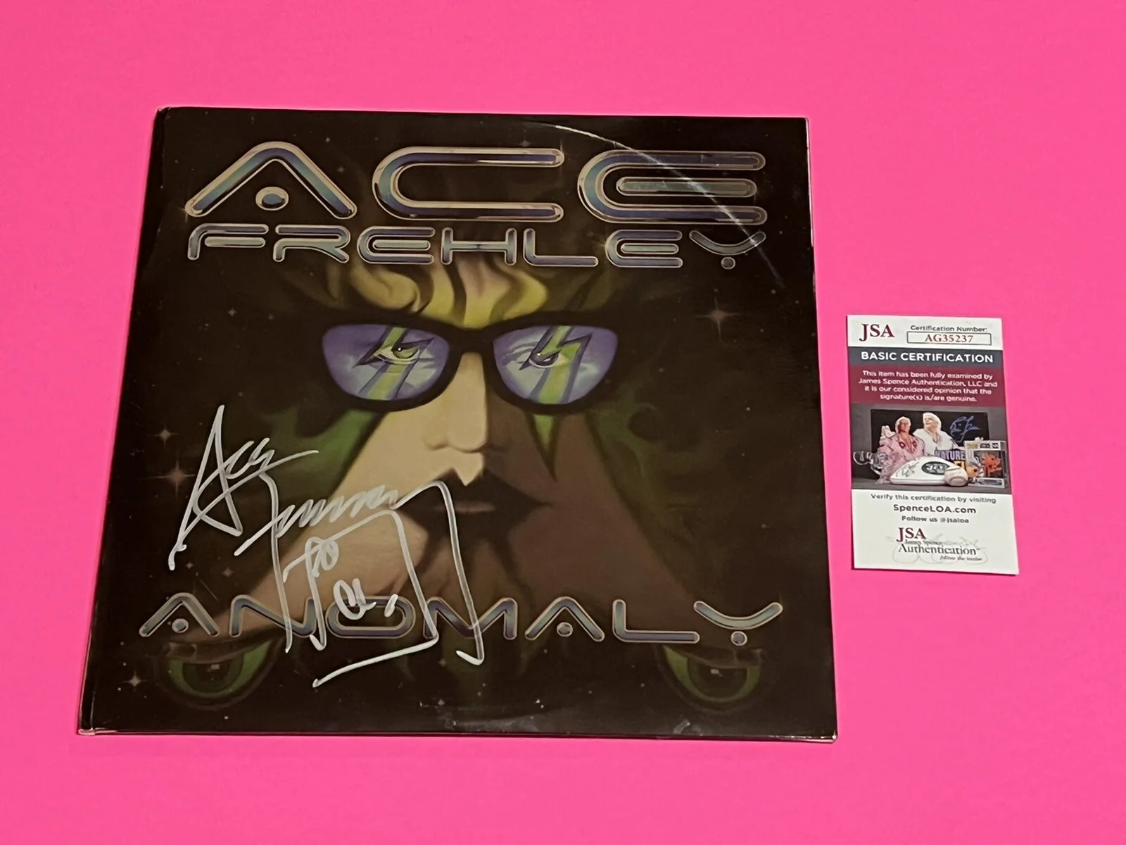 ACE FREHLEY KISS SIGNED ANOMALY VINYL RECORD *EXACT PROOF* *JSA COA*, image 2