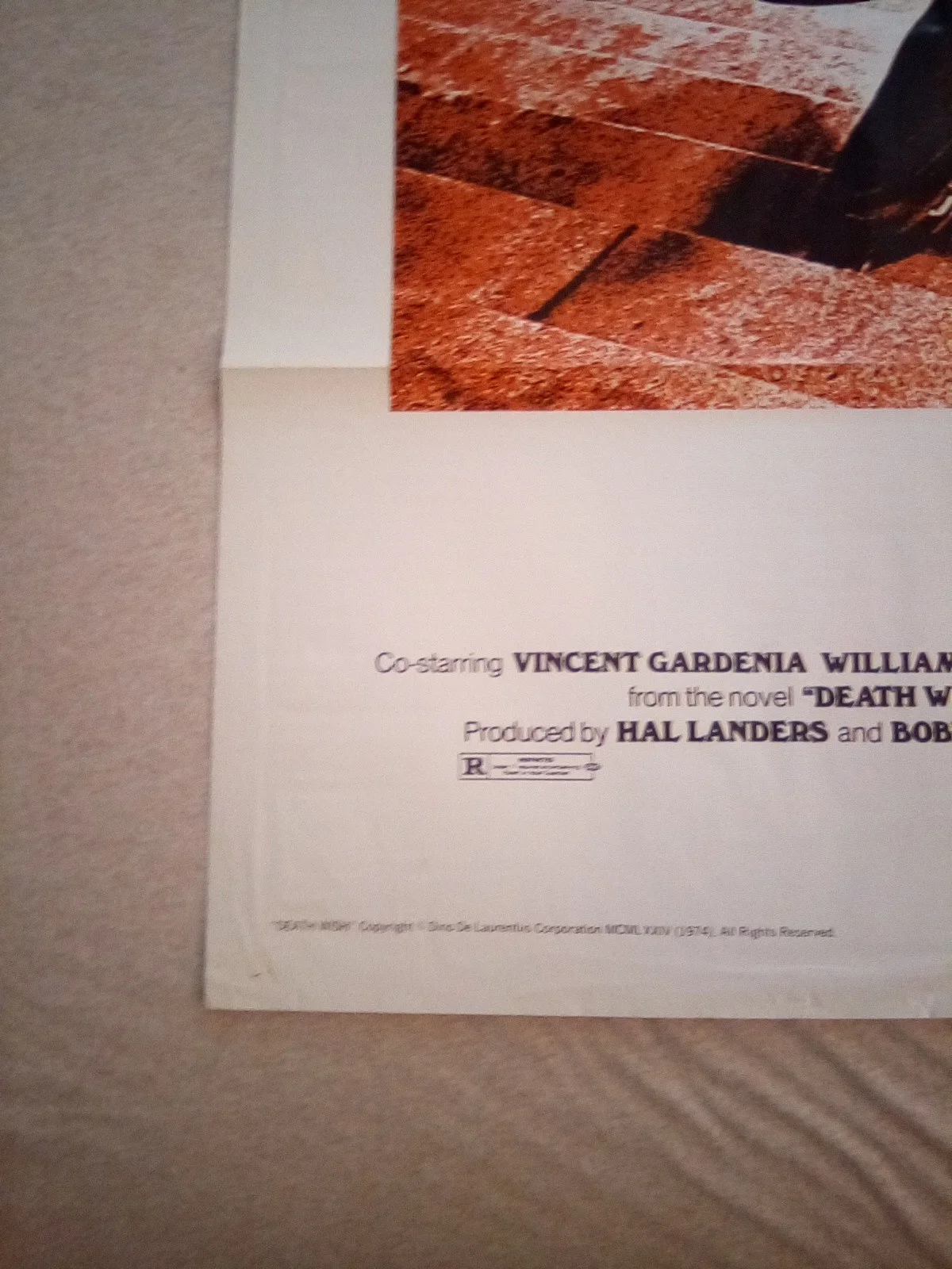 No — death wish original one sheet poster c. bronson classic, image 2