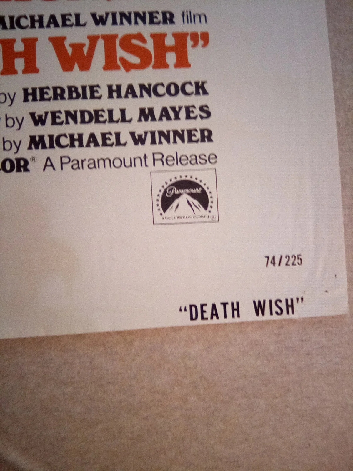 No — death wish original one sheet poster c. bronson classic, image 4